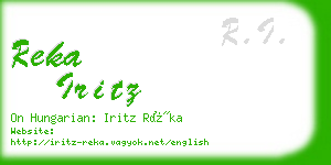 reka iritz business card